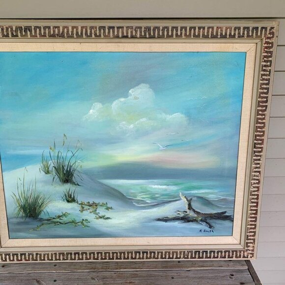 Original Oil Painting Beach Scene - Picture 6 of 9